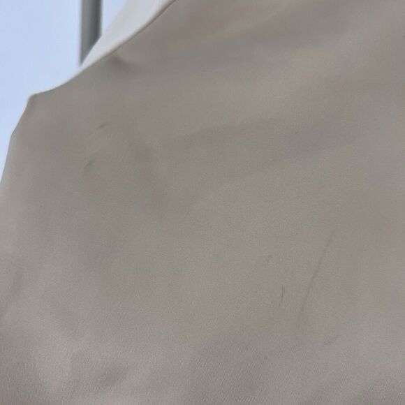 Maje Bomber Jacket Womens 36 Satin Embroidered Beige Preppy Academia - Picture 8 of 11